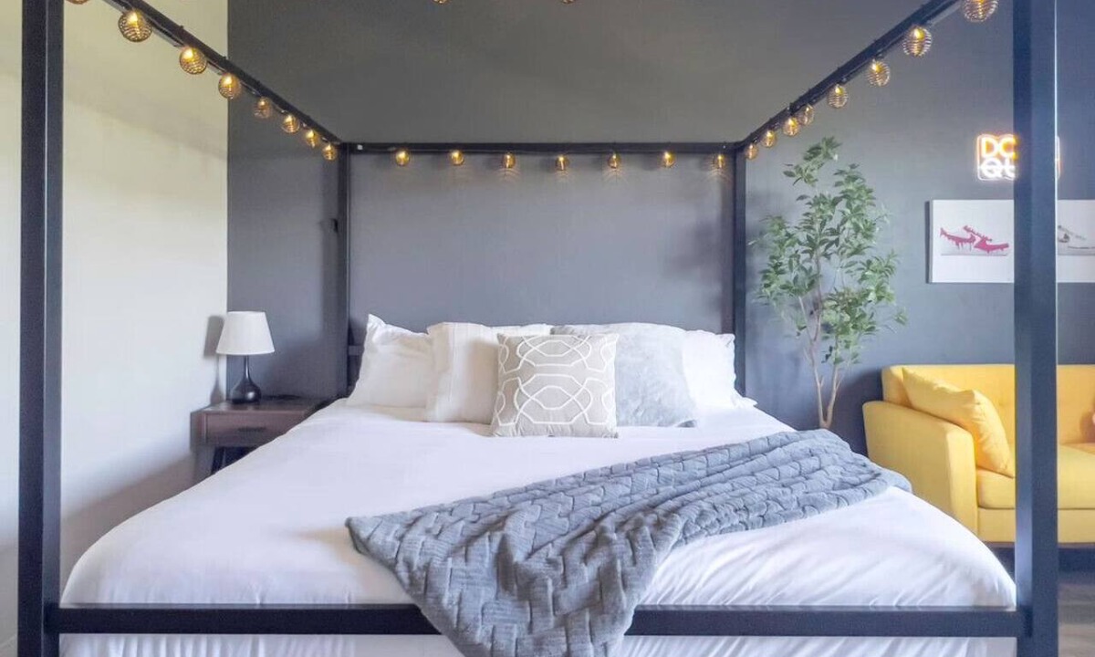 Boise Apartment | Iconic Nike Studio + Romantic Canopy Glow