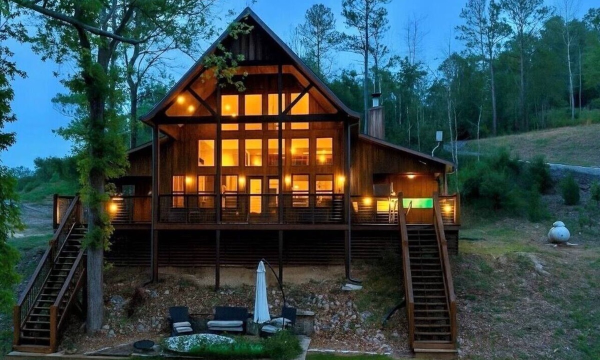 Rambo Riviera House | Lakefront A Frame on Beaver Lake - Stunning Views + Rope Swing Cove