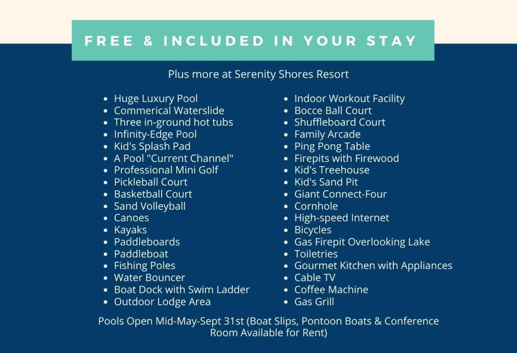 Kimberling City House | Luxury Lakefront Villa w/FREE kayaks, pools, shuffleboard, Mini golf and more!