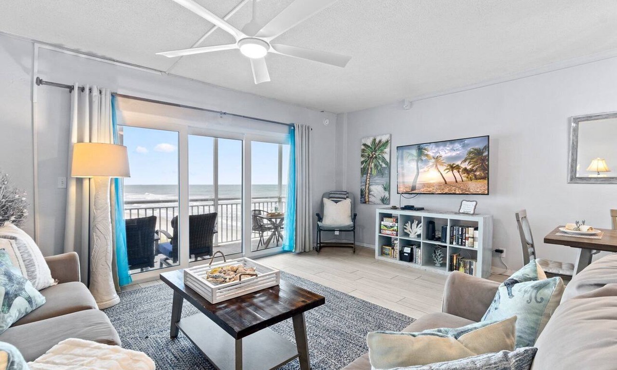 South Patrick Shores Condo | Oceanfront 2BR Condo with Large Balcony & Beach Access! 🌴