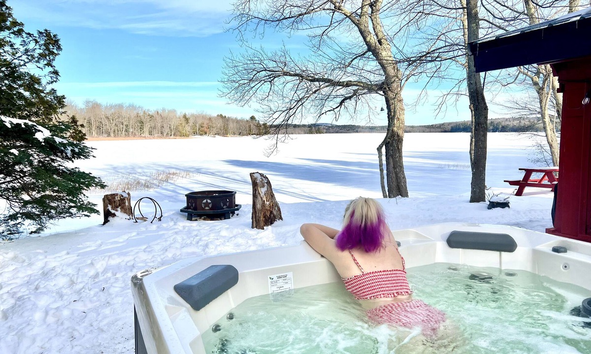 Canaan House | Salt water hot tub, king size beds, dog friendly, lake front, dock, boat launch