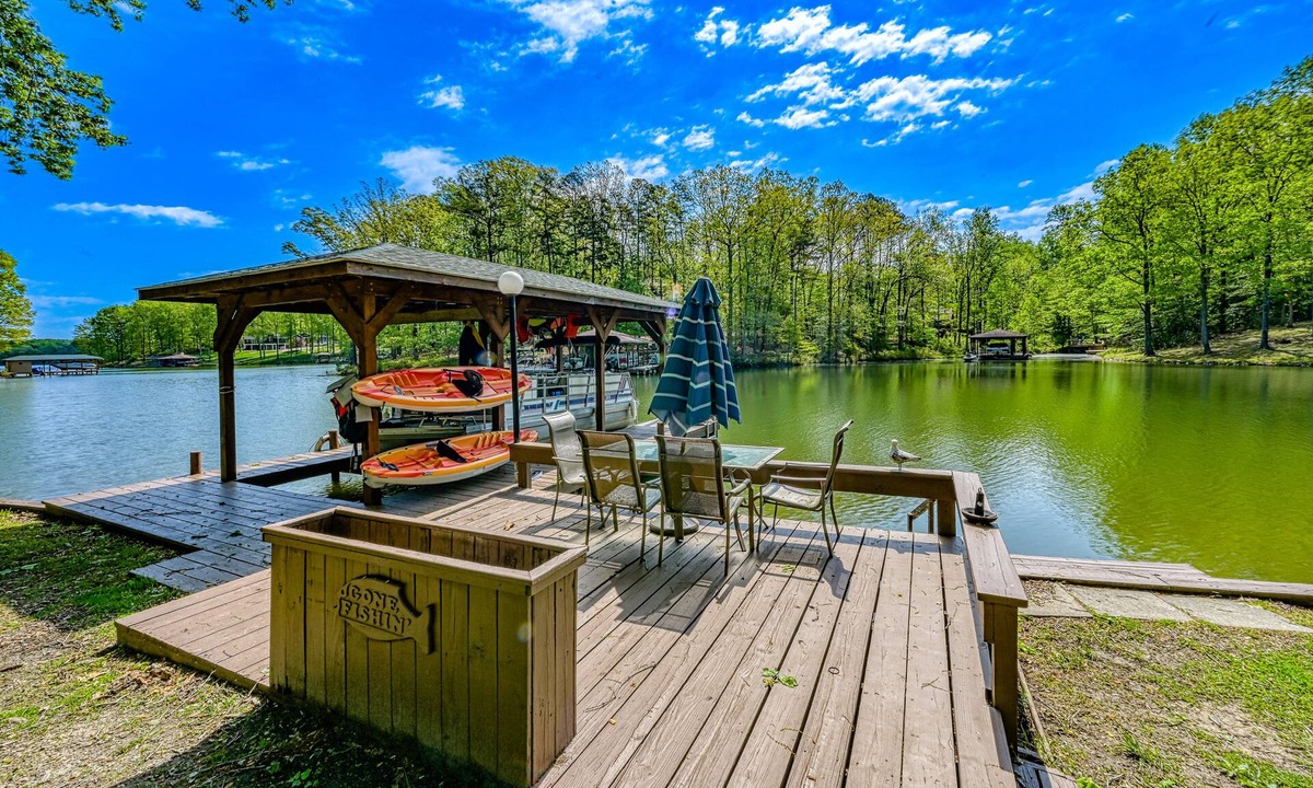 Mineral House | Serene lakefront home with free WiFi, private dock, game room, & central AC