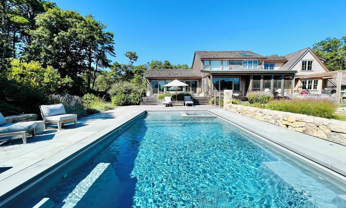 Edgartown House | Stunning Compound Steps to Katama Bay, Heated Pool, Dock, Sauna,& More