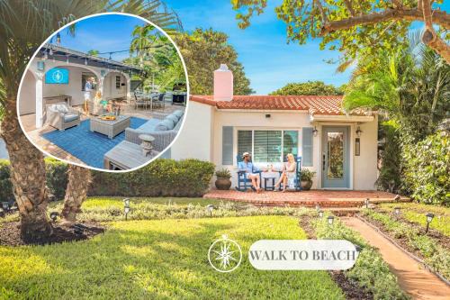 Lauderdale Beach House | Walk to beach two cottages swimming pool hot tub Surf and Sand RESlDENCES