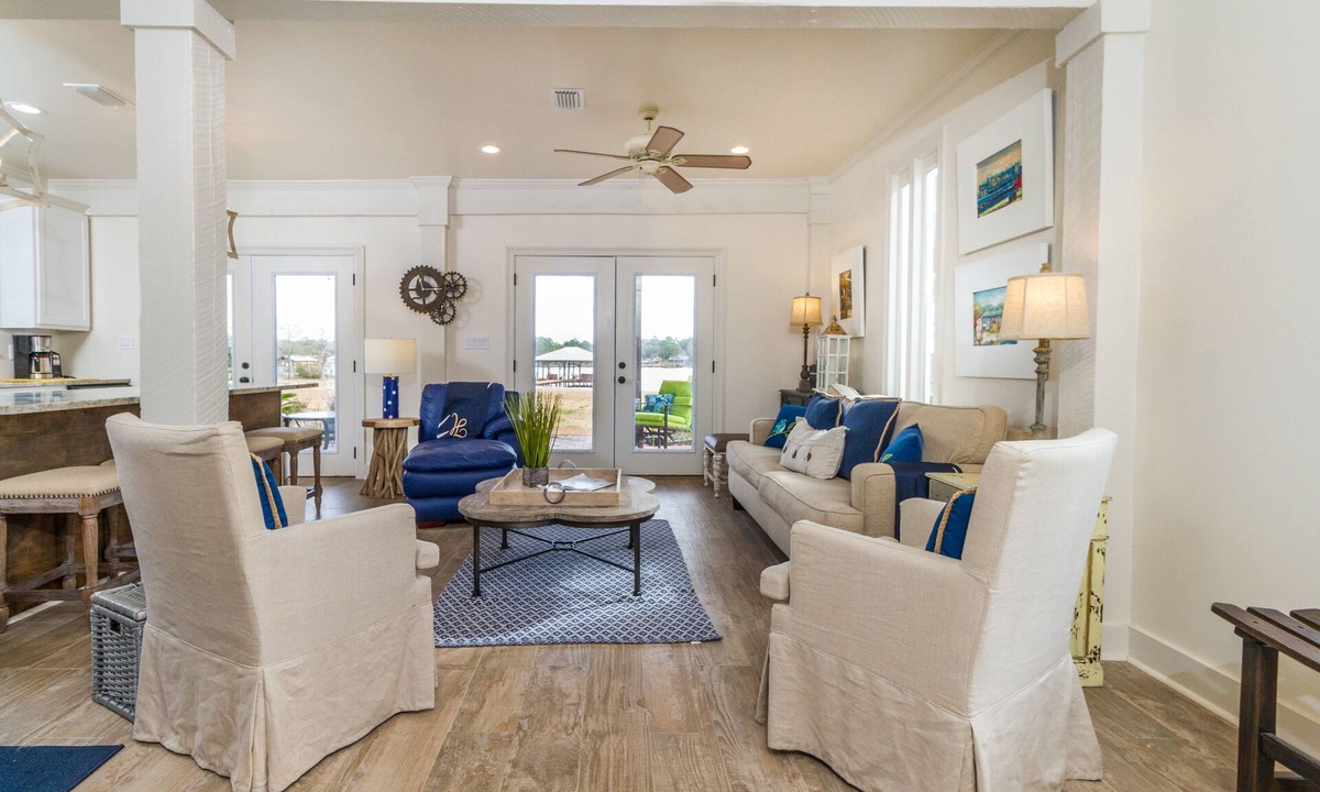 Ono Island House | Waterfront Home on Perdido Beach in Elberta with sandy beach, pier & boat house.