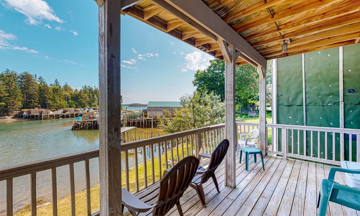Jonesport House | Waterfront retreat with 2 decks, private wharf, grill, & W/D - dog-friendly
