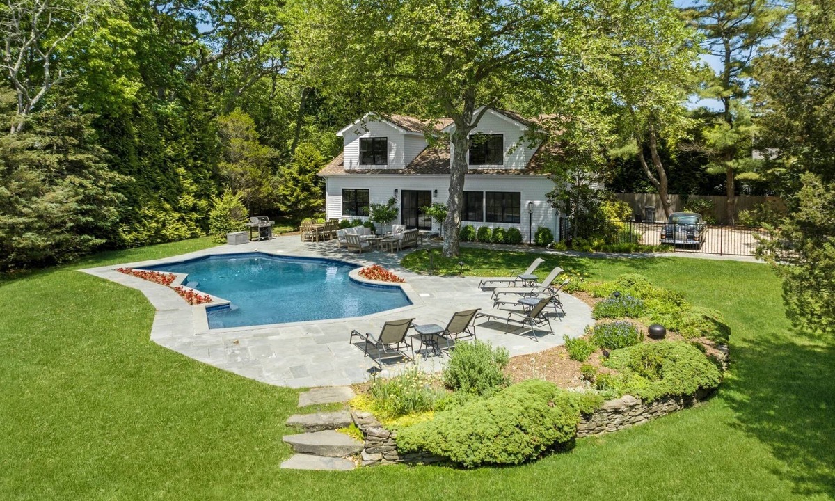 Quioque House | Westhampton Beach 4 bed/4 bath - large garden, heated gunite pool, dock on bay!