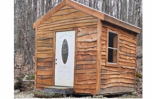 Shapleigh Cabin | 1 of 2 Enchanting 1 room cabins in Shapleigh, ME located on sloaping forest land