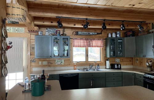 Pine River Pond Cabin | 4 Season Cozy log Cabin/Lake/fire pit/game room/
