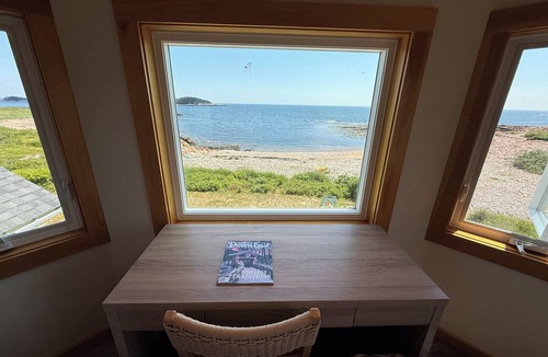 Corea Cottage | Bold Open Oceanfront Cottage: Luxury Furniture, Private Beach, Minutes to Acadia