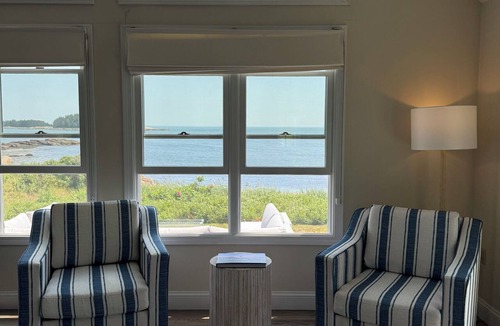 Corea Cottage | Bold Open Oceanfront Cottage: Luxury Furniture, Private Beach, Minutes to Acadia