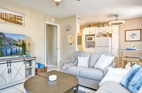 Port Canaveral Condo | Bottom Floor Corner Beach Condo w/Pool - Across Street From Beach