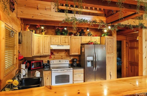 Blue Eye Cabin | Branson Missouri Luxury Log Cabin on Quiet Pine Ridge forest above Lake, Jacuzzi