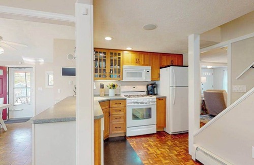 Wareham House | Bright home steps from private beach with kayaks, dock & Onset Bay view