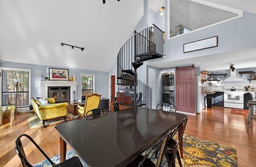 The Woods Ski Chalet | Cabin w Fire Pit, Hot Tub, Screened Porch & More