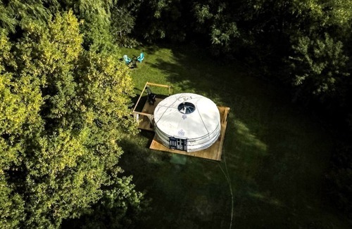 Gilford RV Rental | Charming Yurt Accommodation with Fire Pit Ideal for Camping near Lake Simcoe