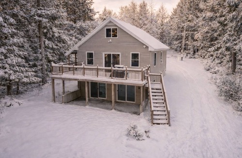 Bowerbank House | Cozy Lakefront Cabin Winter Escape on Sebec Lake