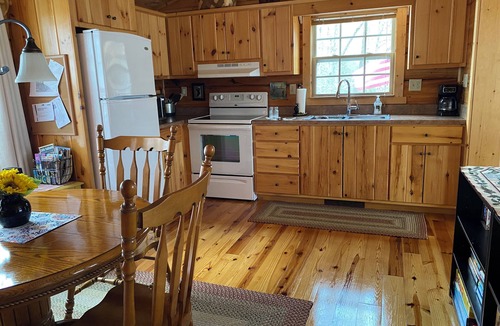 Cranberry Falls Cabin | Cozy Mountain Cabin - Amazing View! Central heat/AC, fireplace, firepit
