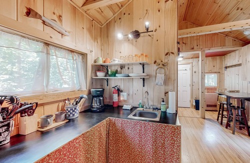 Otter Creek Apartment | Dog-friendly studio cabin with deck, kitchenette, & fast WiFi - steps to Acadia