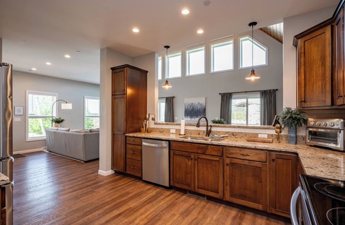 McHenry House | Elegant Mt Top Whitewater Retreat: King Beds & Hot Tub
