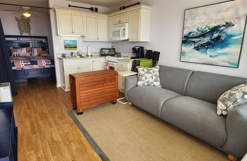 Atlantic Beach Apartment | Enchanting studio with Ocean View, AC, WiFi, pool, mere steps to the sand