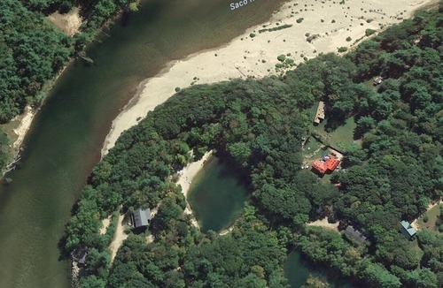 Bartlett Cabin | Exquisite beach front log home on Saco River