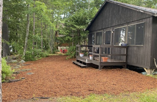 Belgrade Cabin | Great Pond Sunsets - A Classic Camp: Pet Friendly, Kayaks, Dock