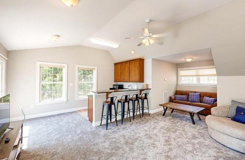 Mineral House | Lakefront home with private dock, kayaks, beach, badminton, firepit, & deck