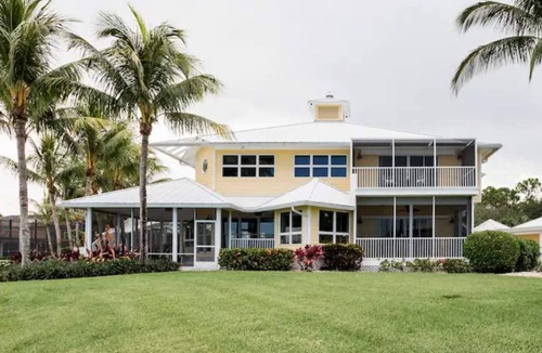 Port Saint Lucie House | Lush Waterfront Pool Home and Pool house with Pickleball court and Boat dock