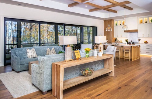 Cashiers House | Luxury Mountain Home Fireplace & Scenic Views