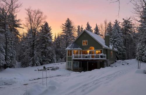 Conway House | Mitten Pines Cabin Hot Tub Fire Pit