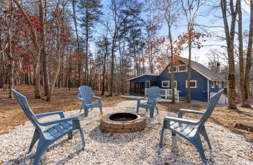 The Woods House | Modern Mountain Chalet with Stone Fireplace & Resort Amenities near Hedgesville, WV