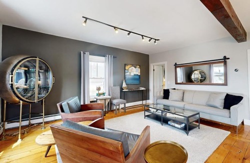 Boothbay Harbor House | Nautical vacation rental in in walkable downtown with harbor view, grill & deck