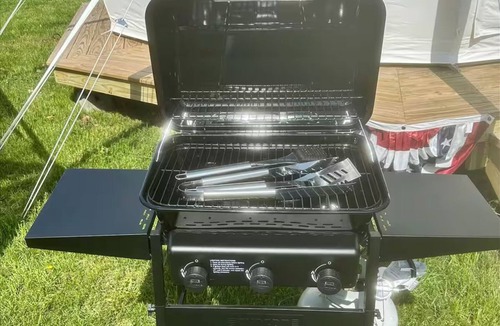 Athens RV Rental | Northwoods Glamping Tent with WiFI, AC/Heat, Hot Tub, ATV and Snowmobile Access