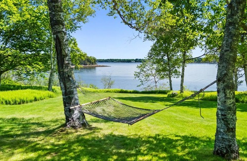 Waldo County House | Oceanfront 5BR island retreat with deck, fireplace, and kayaks