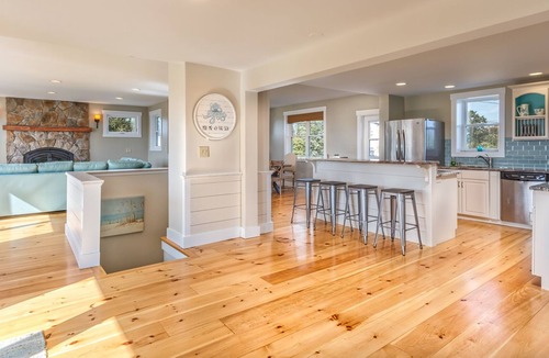 Newbury House | Oceanside escape with sunset-view decks, alfresco dining, fireplaces, & WiFi