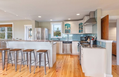 Newbury House | Oceanside escape with sunset-view decks, alfresco dining, fireplaces, & WiFi