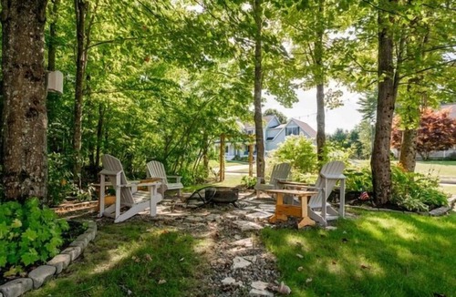 Kennebunk House | Quail Run Backyard Oasis | Firepit | Finished basement/TV Room | Porch | Gardens