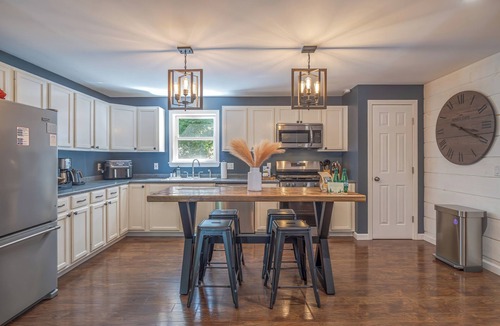 Ellsworth House | Reconnect at this Lux 4BR retreat near Acadia w/Fire Pit, Game Room, Yard Games & More
