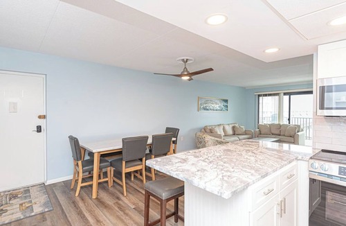 Midtown Ocean City Condo | Remodeled 2BR/2BA beach block condo with ocean views. Steps to sand with balcony views of ocean!