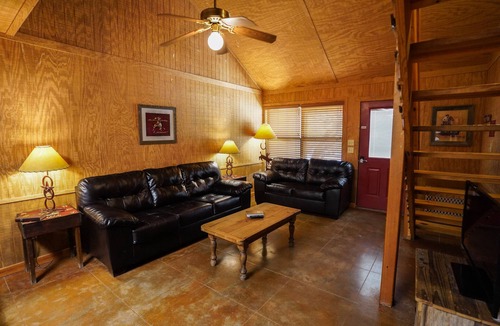 Sabinal Cabin | Riverfront cabin with access to shared pool!