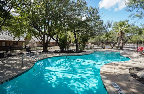 Sabinal Cabin | Riverfront cabin with access to shared pool!