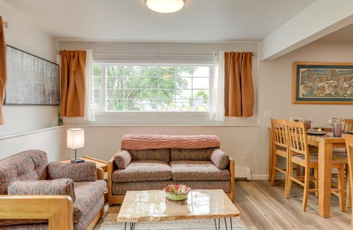 University Area Apartment | Shared Yard + Fire Pit: Airy Anchorage Apt!