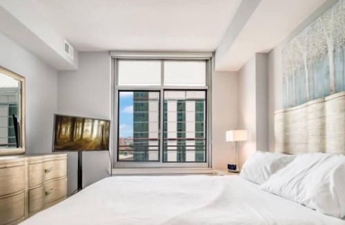 Woodmont Triangle Apartment | Sleek | 1 Bedroom Apartment | Bethesda MD | with Balcony | by GLS