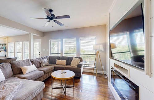 Spicewood House | Spacious Lakefront Hideaway with Decks, Grill, Billiards, Tennis & Pool