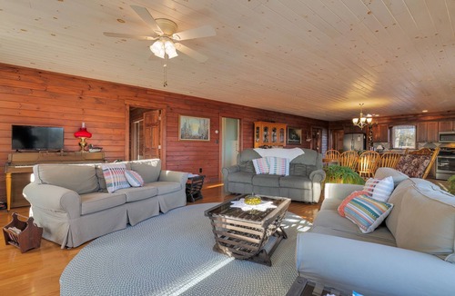 Jonesport House | Spacious One Level Home in Quiet Setting