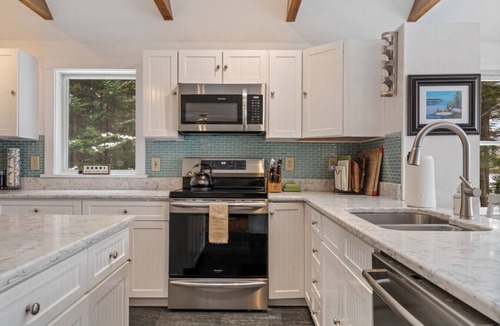 West Bath House | Stunning Waterfront Retreat with Private Dock, Water Views & Cozy Fireplace