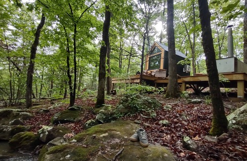 Jasper Cabin | Tiny home with AC in Jasper and Wood Burning Hot Tub