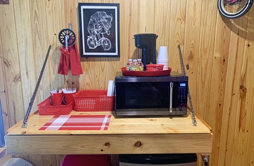 Cache Cabin | Tour de Bison Cabin Cache near Wichita Mountains Cycling Biking Cache sleeps 4
