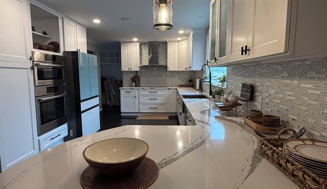 4-bedroom house with beautiful backyard patio perfect for relaxing stays.